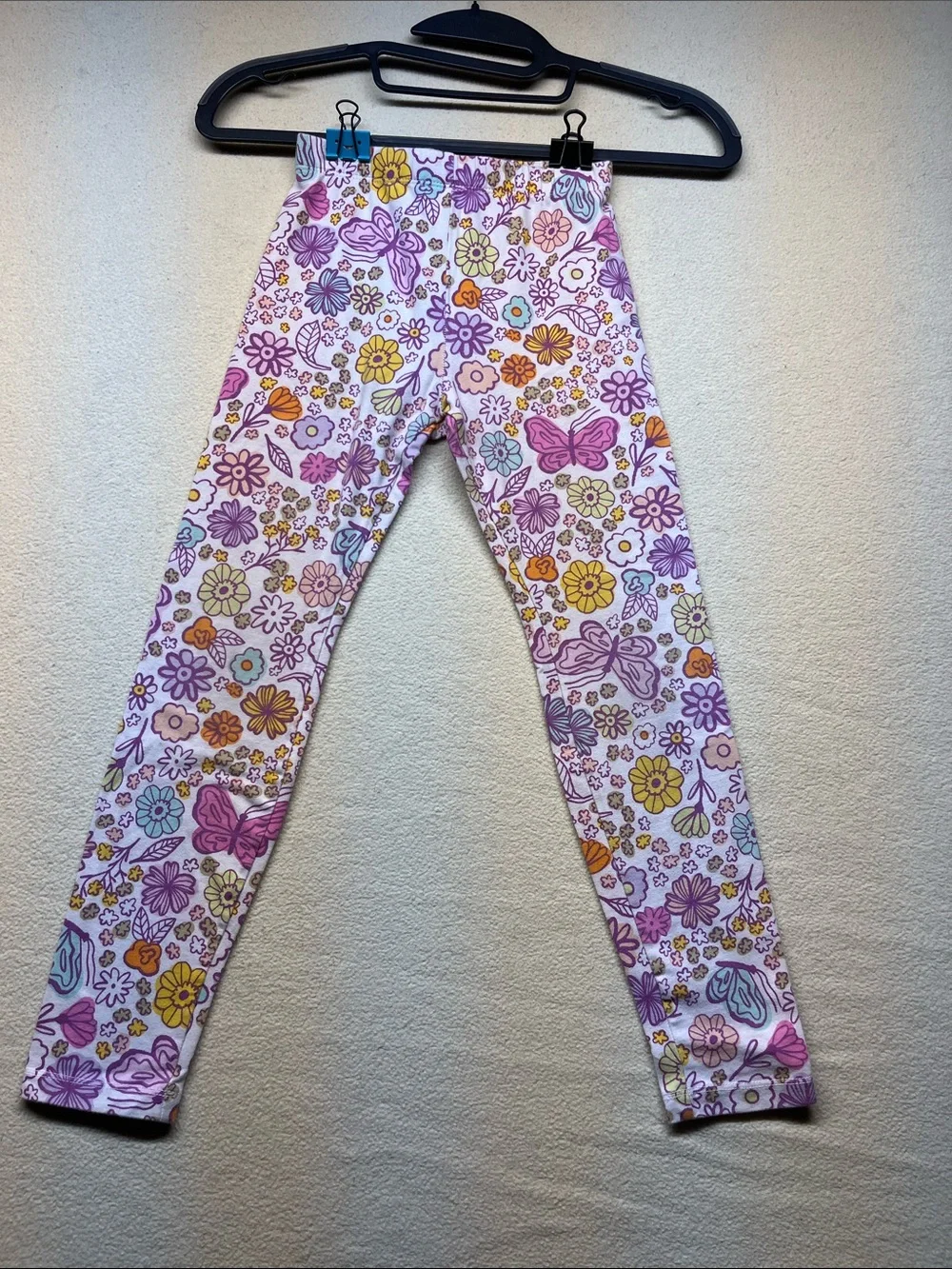 Cat & Jack Pink Floral and Butterfly Leggings